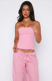 Born To Glow Bustier Pink Stripe