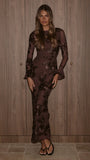 Lottie Maxi Dress Chocolate