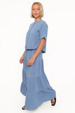 Sophia Skirt Set Denim Blue