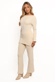 Beeba Ribbed Knit Pants Cream