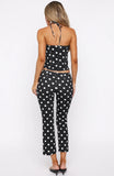 Sweetie Darling Capri Pants Black White Polka Dot