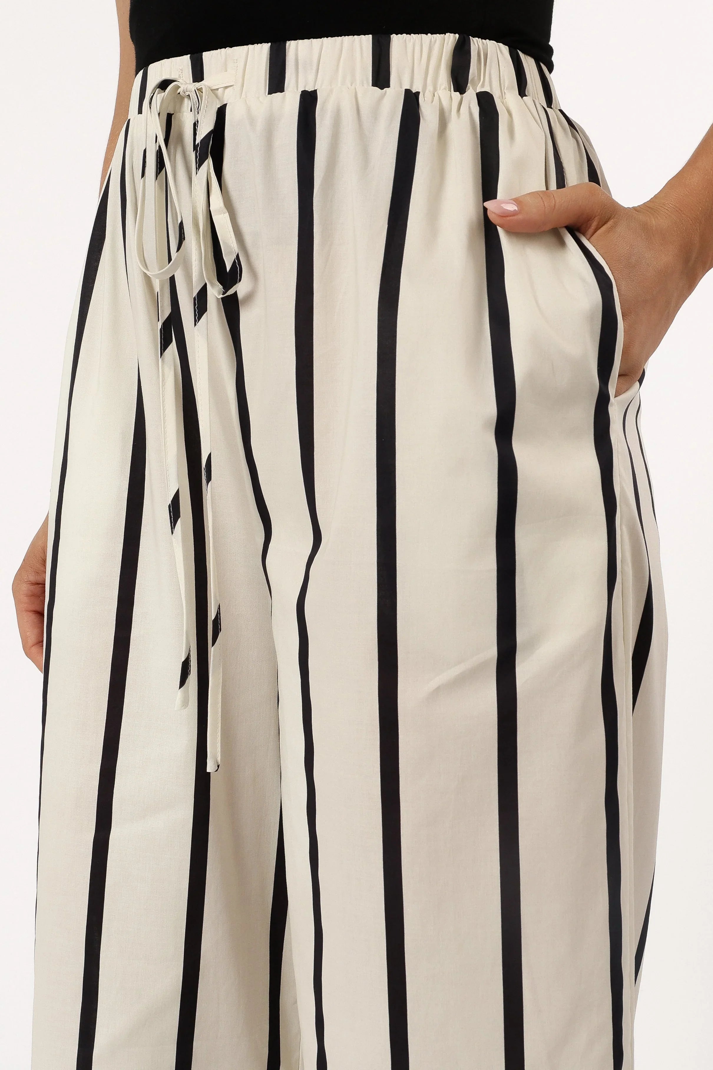 Silvia Pant Cream Stripe