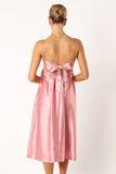 Teagan Bow Back Midi Dress Soft Pink