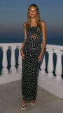 Loralei Maxi Dress Black White Polka Dot