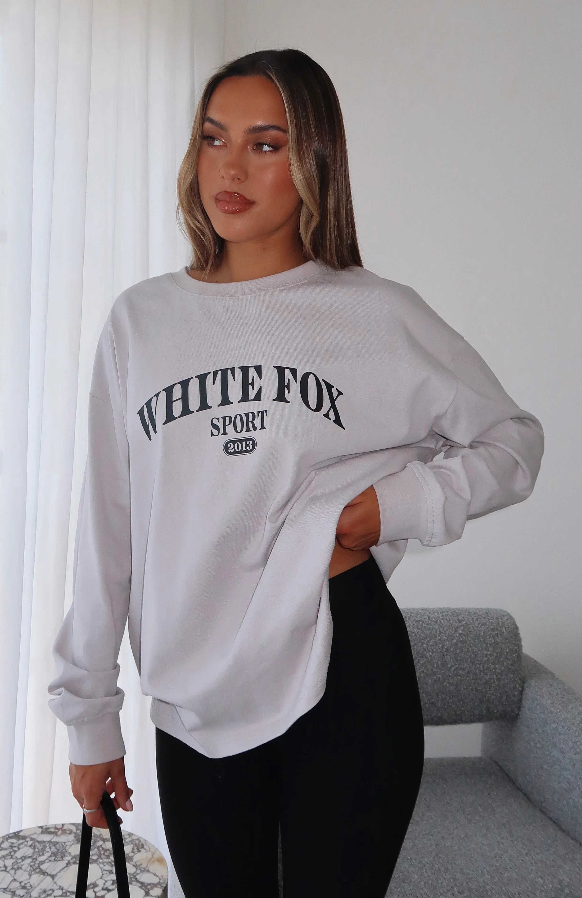 Stand With You Long Sleeve Oversized Tee Moon