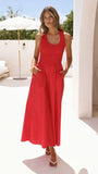 Maia Maxi Dress Red