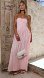 Tarika Maxi Dress Pink Stripe