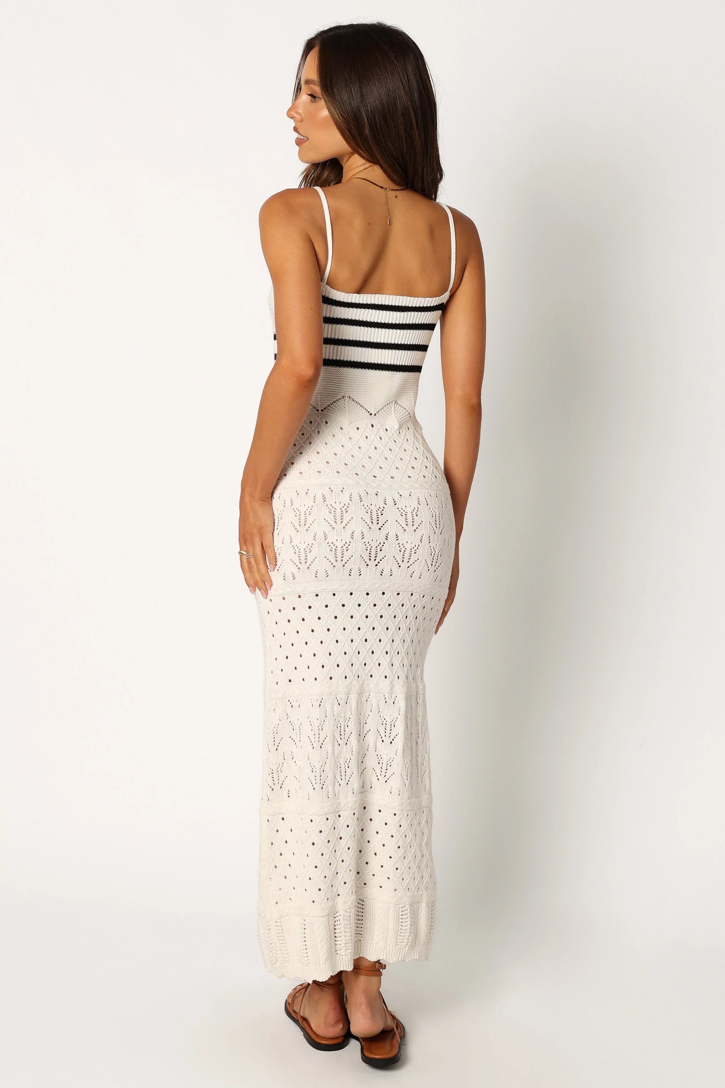 Landon Midi Dress Black White