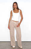 Kendall Mid Rise Wide Leg Jeans Sesame Wash
