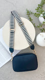 Bella Striped Webbing Camera Bag Black