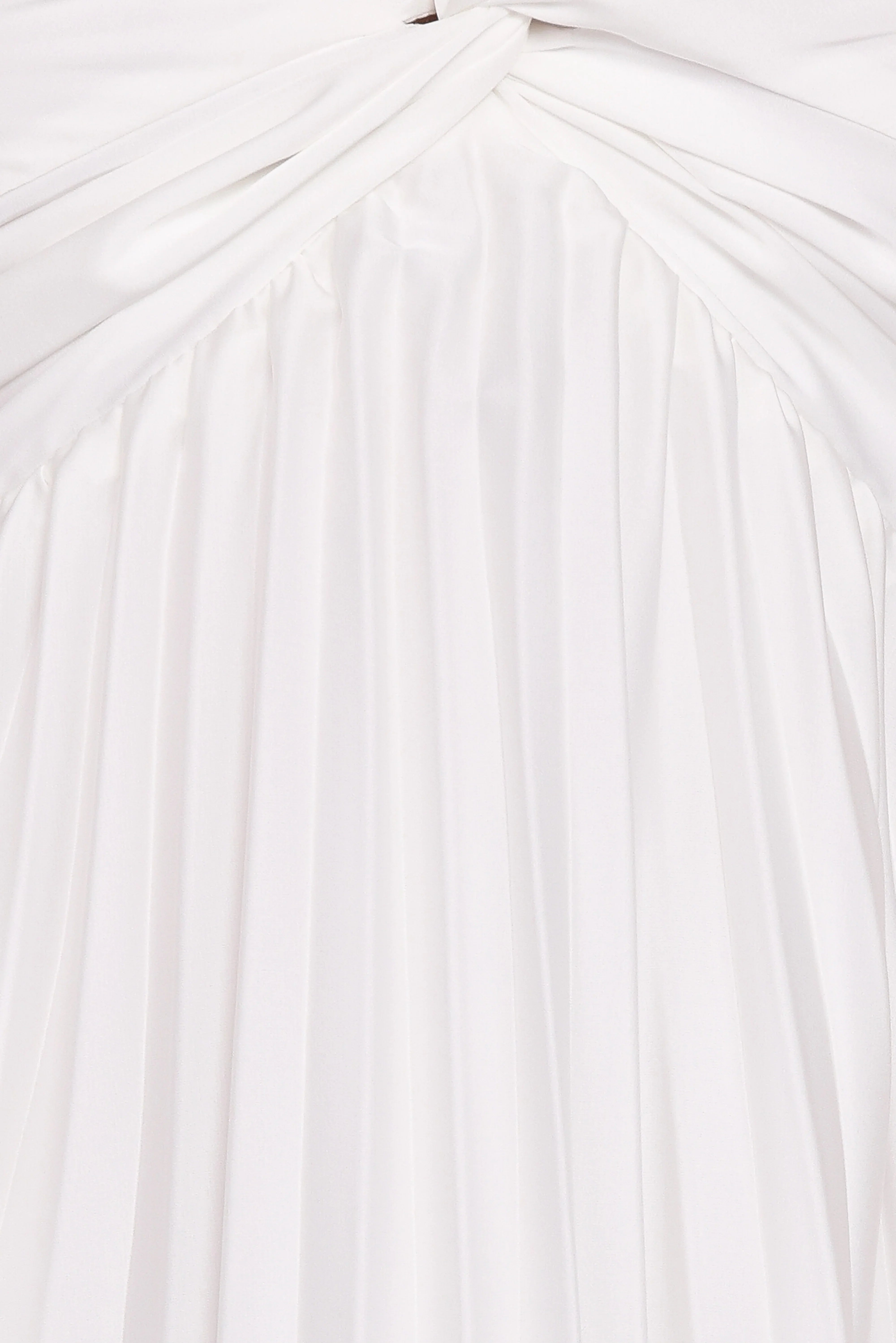 Nova Flutter Sleeve Midi Dress White
