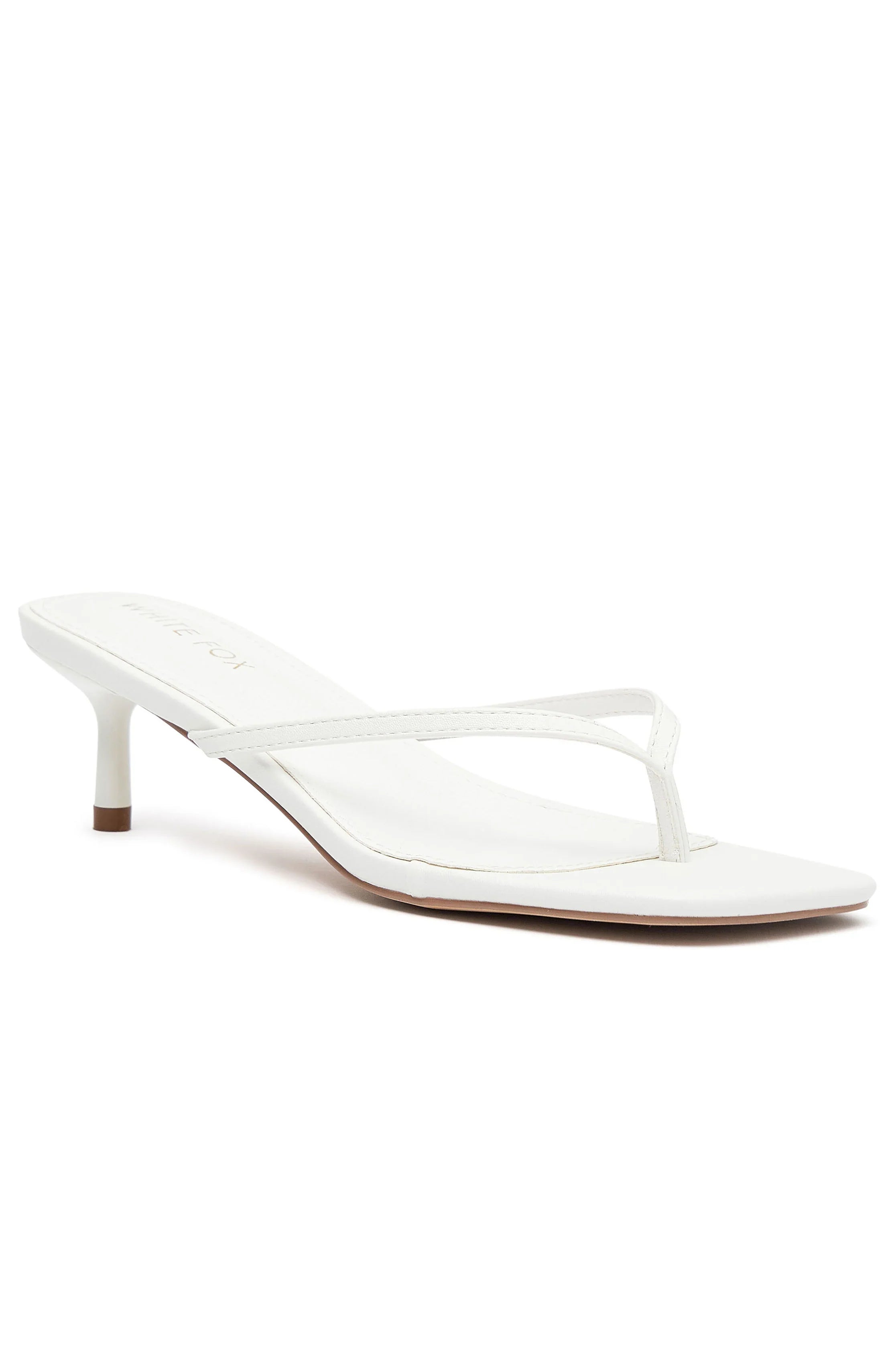 Hamptons Thong Heels White