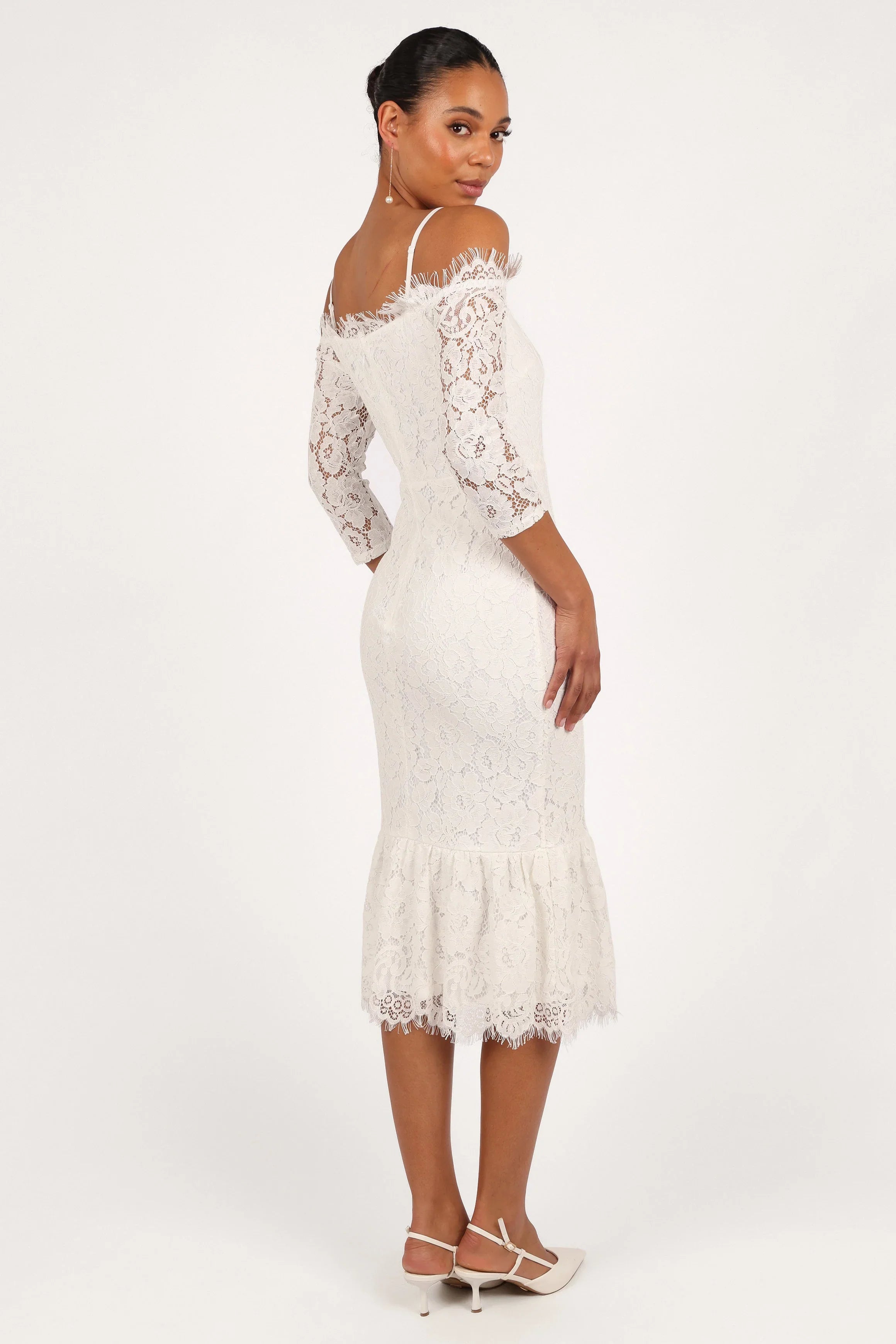 Lindy Midi Dress White