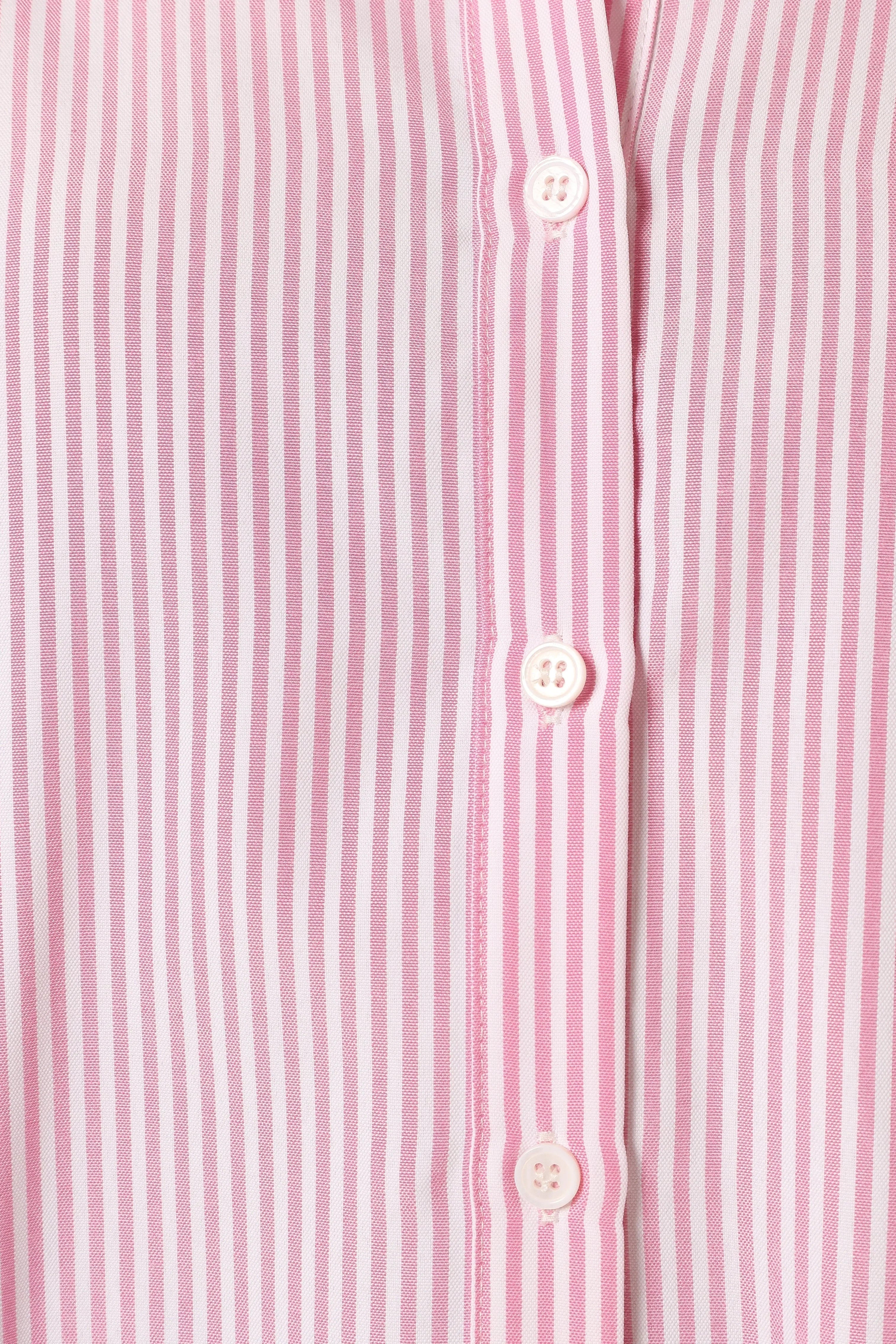 Murphy Button Up Long Sleeve Top Pink Stripe
