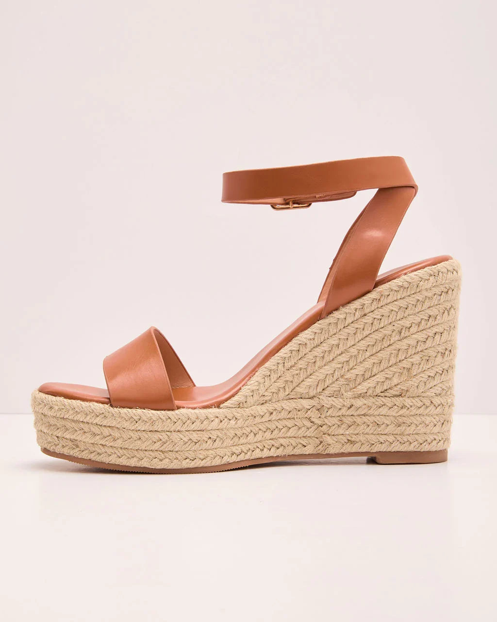 Sherina Vegan Leather Espadrille Wedge Sandals