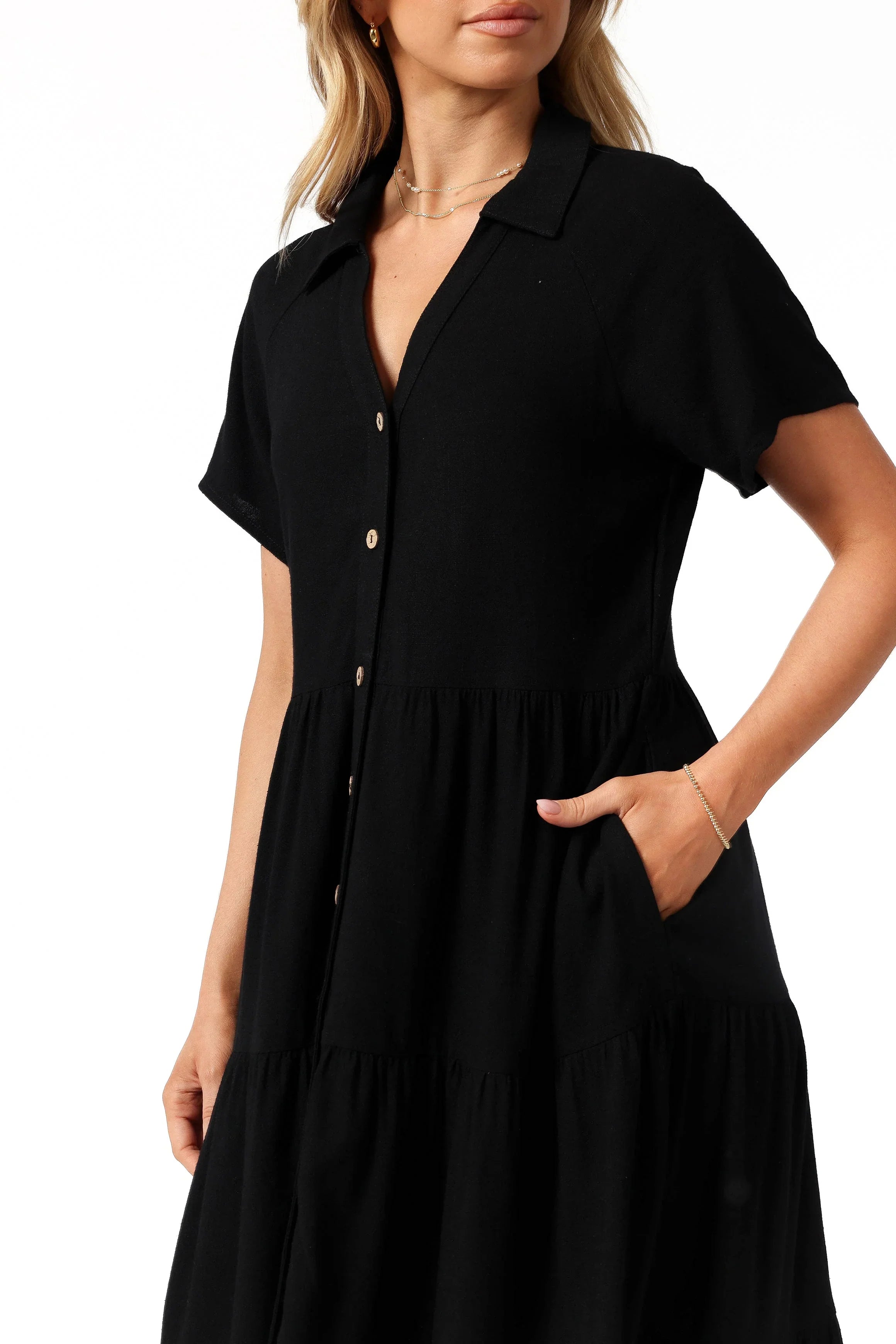 Natalya Midi Dress Black