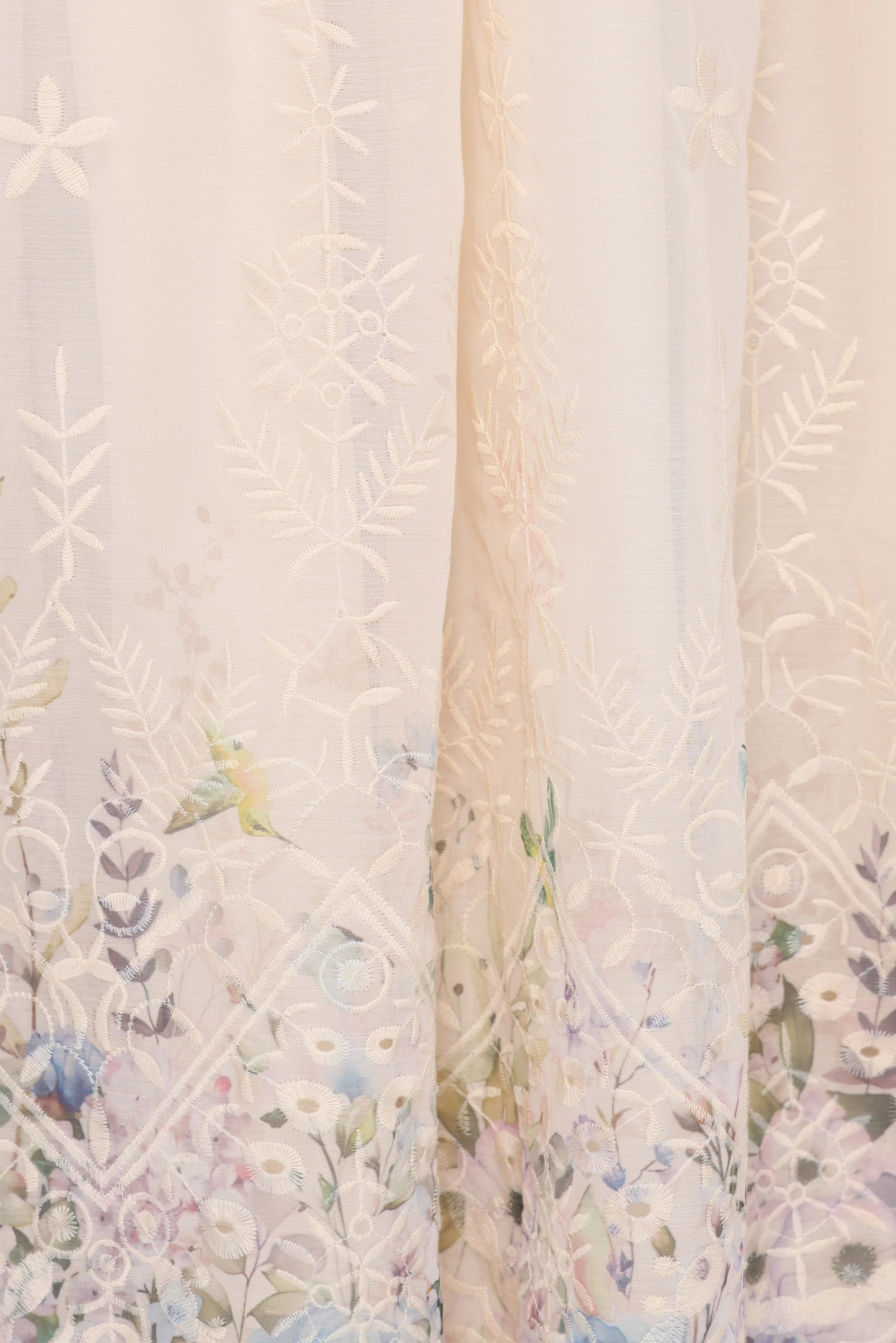 Kayt Strapless Dress Embroidered Floral