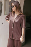 Arryn Short Sleeve Shirt Chocolate Brown