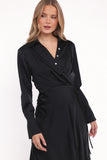 Verna Long Sleeve Maxi Dress Black