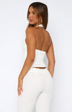 Firestorm Halter Top Off White