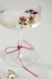 Trina Flower Earrings Gold Pearl