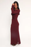 Nash Long Sleeve Dress Deep Red