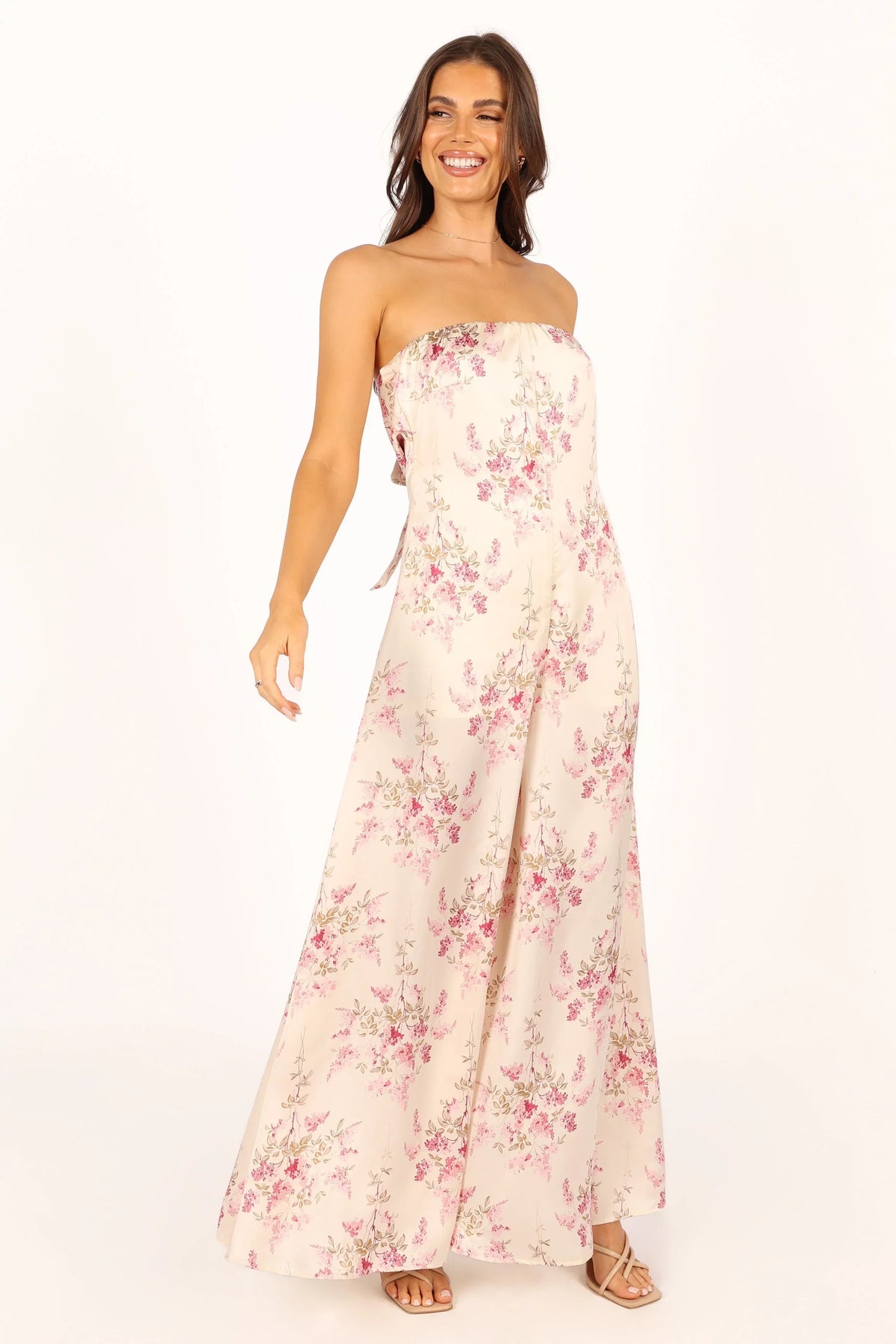 Giselle Strapless Jumpsuit Off White
