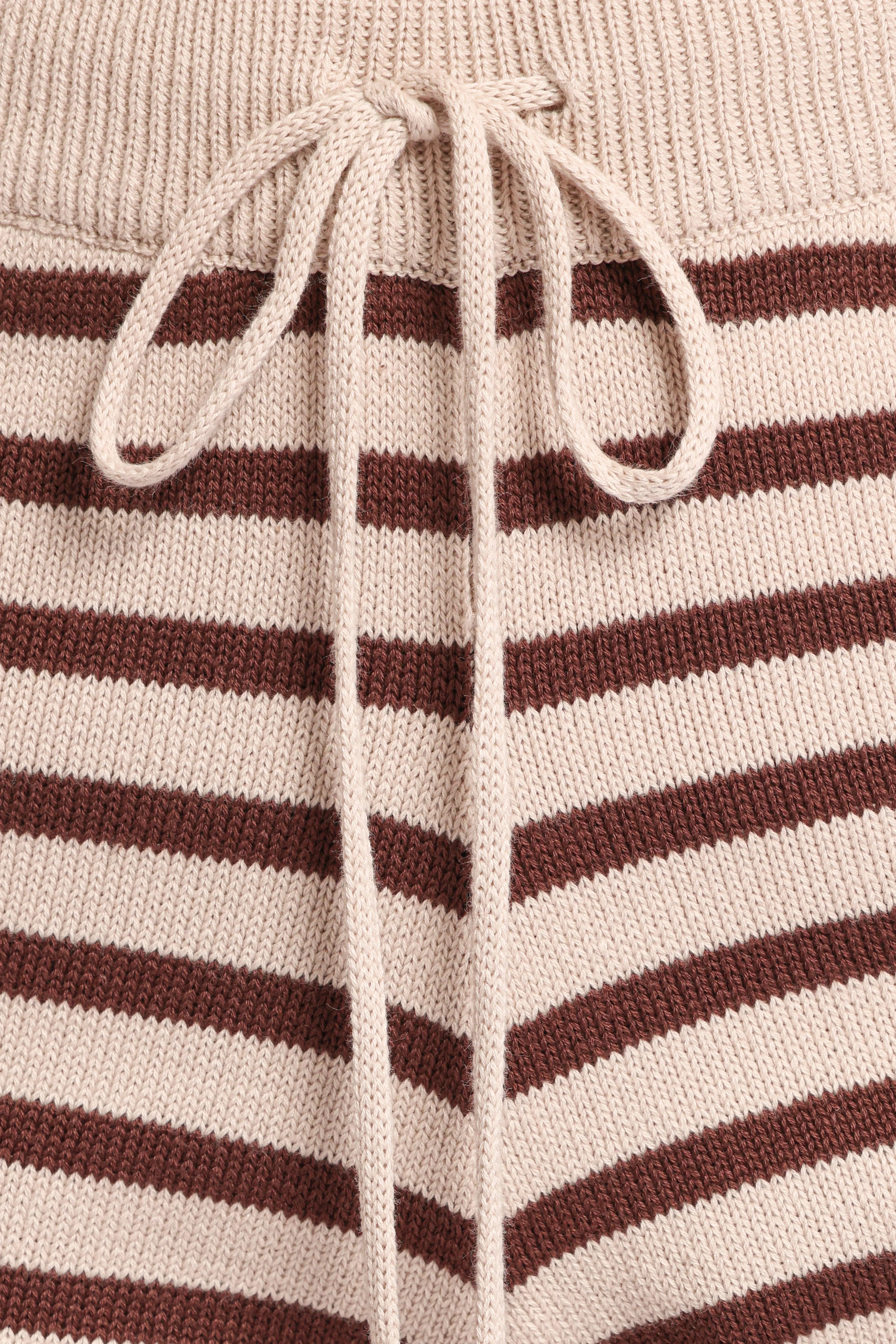 Ilona Knit Set Brown Cream