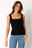 Vicki Rib Tank Black