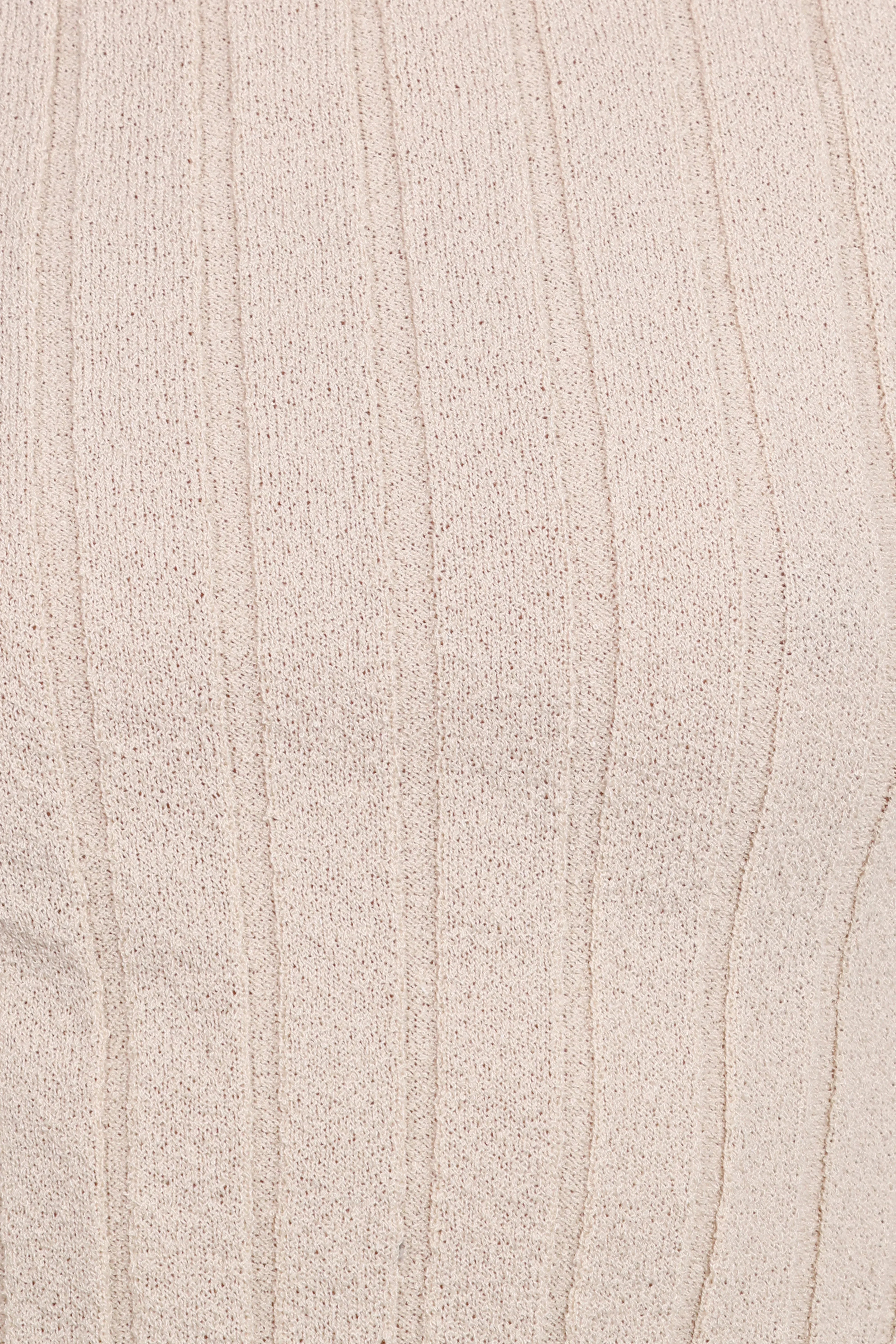 Brodie Wide Rib Knit Top Beige