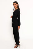 Solange Plisse Jumpsuit Black