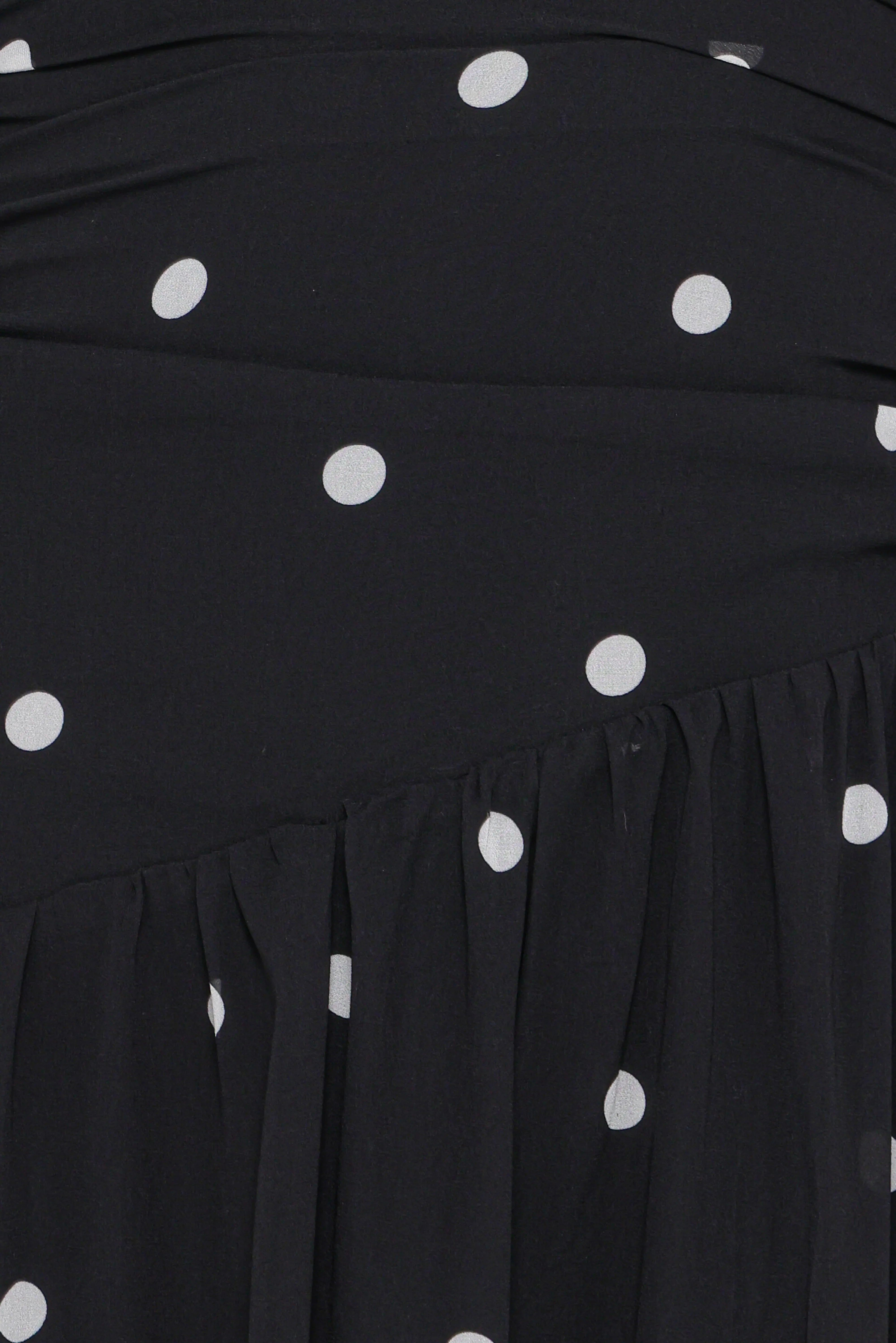 Levine Maxi Dress Black Polka Dot