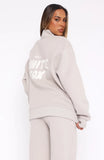 Offstage Zip Front Sweater Moon