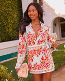 Sunflora Floral Button Down Top