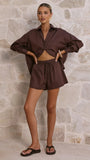 Rebekah Shorts Chocolate