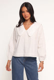 Kenna Long Sleeve Top White