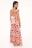 Enala Maxi Dress Red Floral