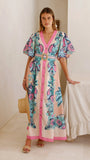 Dali Maxi Dress Island Bloom Pink