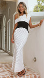 Bonnie Maxi Dress Brown Polka