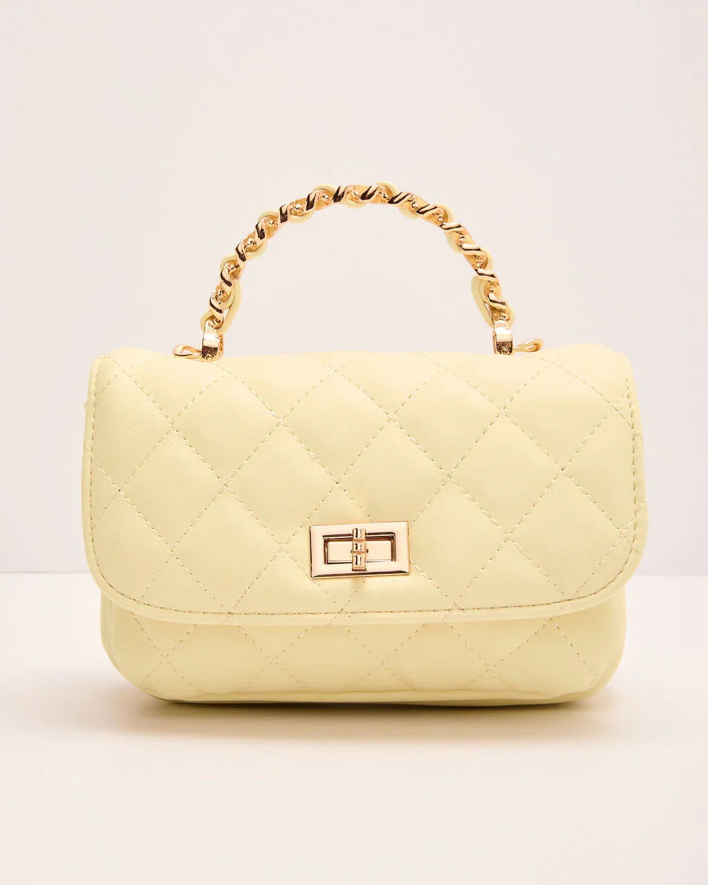 Laura Quilted Vegan Leather Top Handle Bag