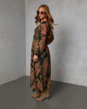Mekia Printed Smocked Maxi Dress