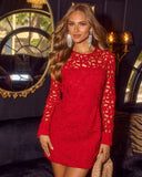 Holly Jollys Floral Lace Mini Dress