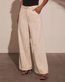 Leema Stretch High Rise Wide Leg Twill Jeans