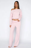 Cant Find The Words Knit Pants Pink