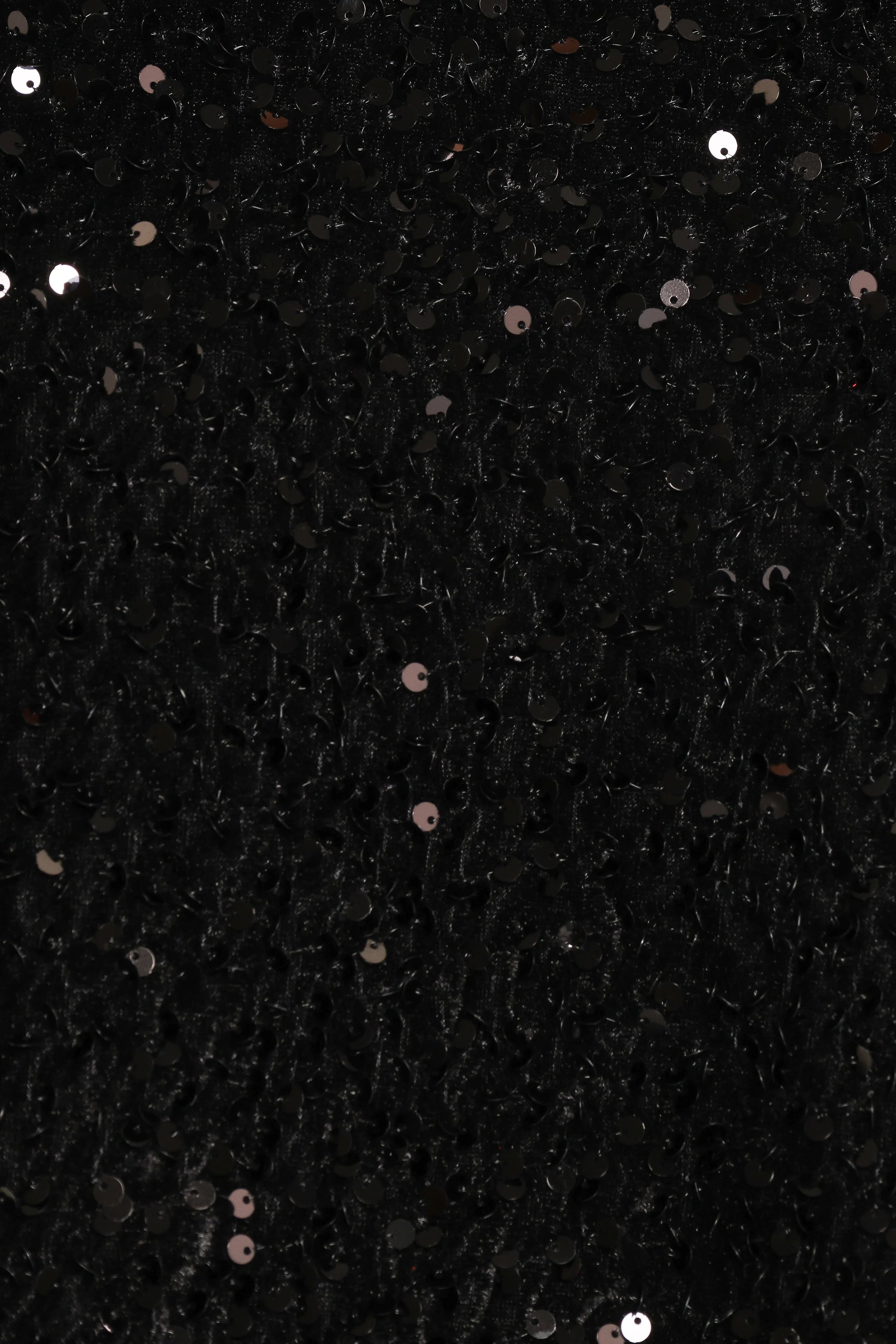 Celesti Sequin Top Black