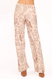 Rosalie Satin Pant Brown Paisley