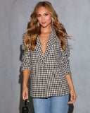 Highland Honey Houndstooth Blazer