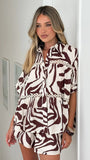 Azaria Button Up Shirt Luna Mocha