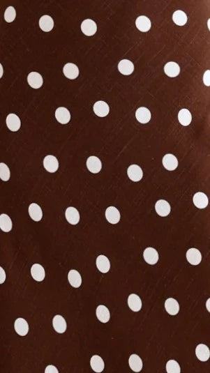 Rayne Maxi Dress Brown White Polka