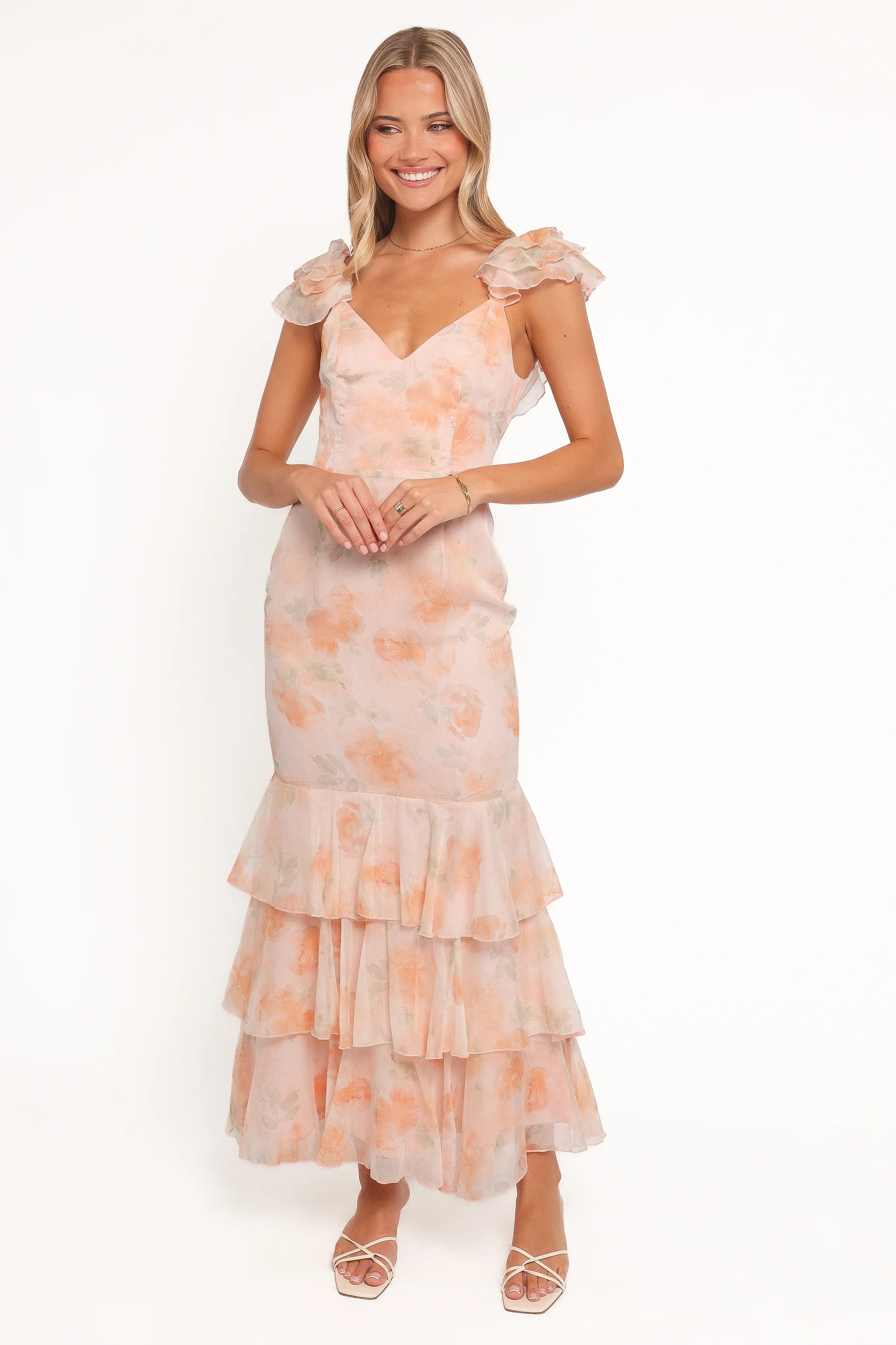 Lydia Maxi Dress Pink Floral